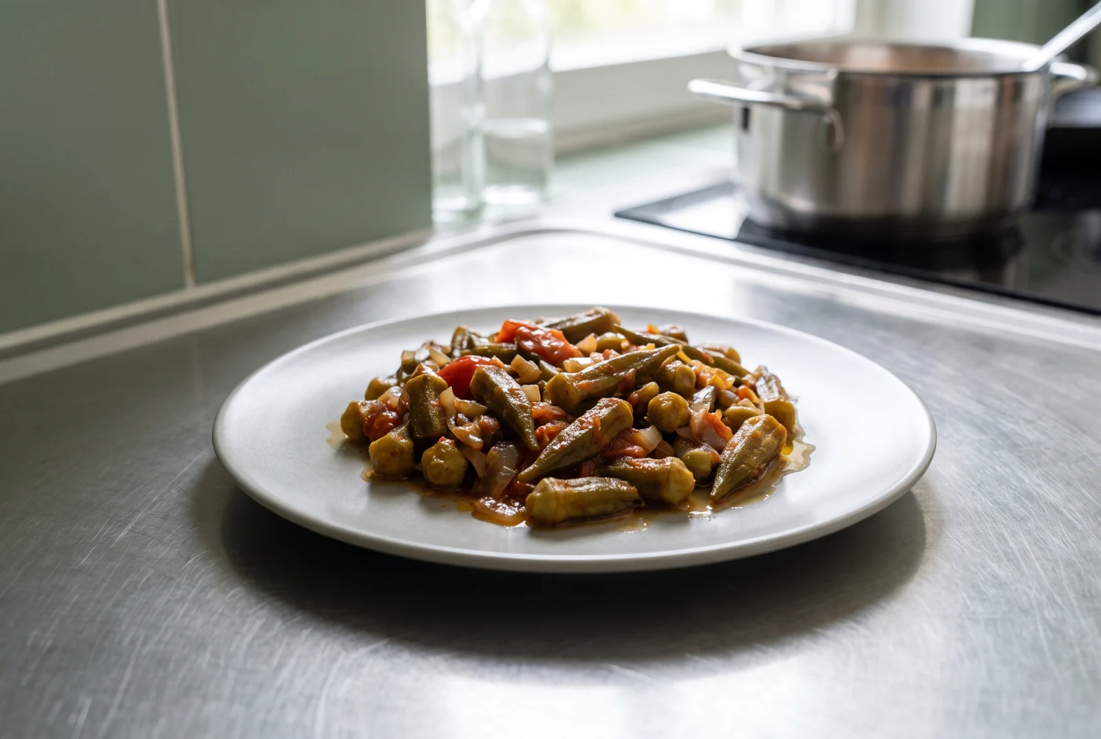 Olive Oil–Braised Dried Okra — A Winter Dried Okra Dish