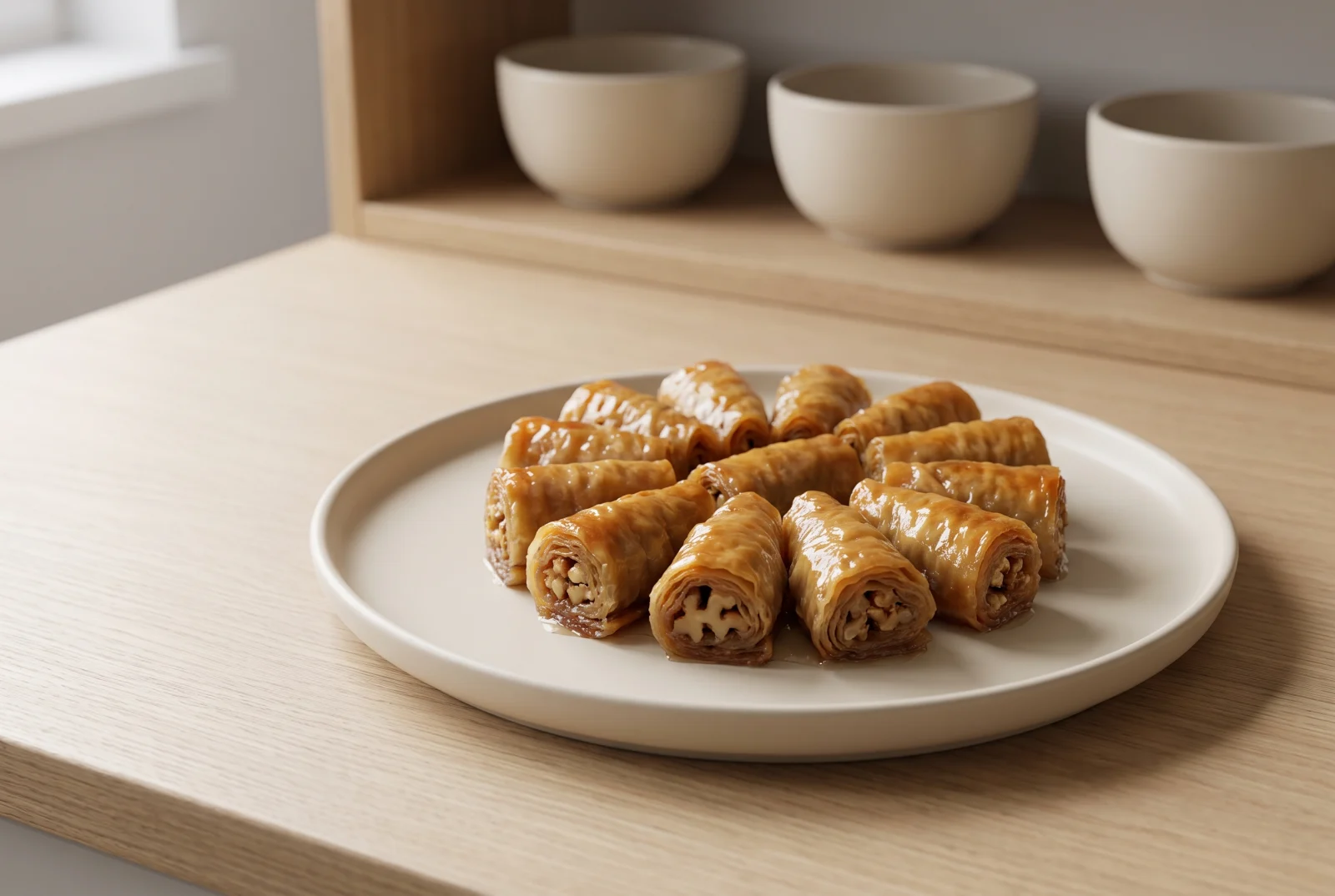 Zulbiye — Malatya-Style Walnut-Filled, Syrup-Soaked Phyllo Pastry